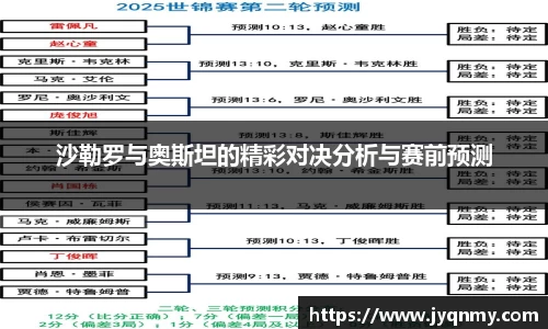 百乐博blb沙勒罗与奥斯坦的精彩对决分析与赛前预测